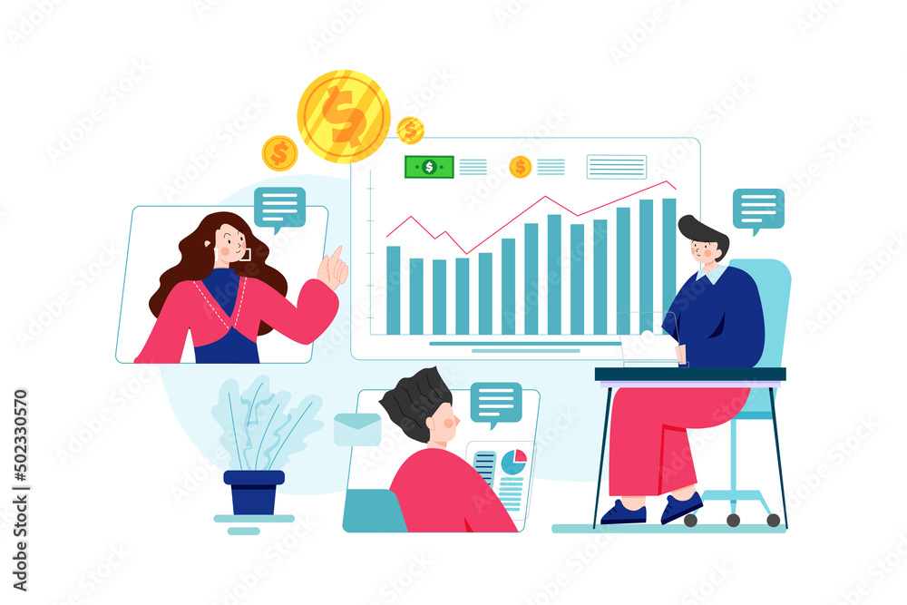 Finance Management Illustration Concept