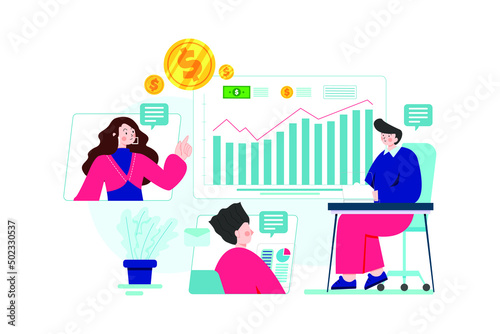 Finance Management Illustration Concept