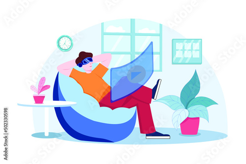 Experience Metaverse illustration concept