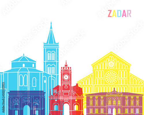 Zadar skyline poster 