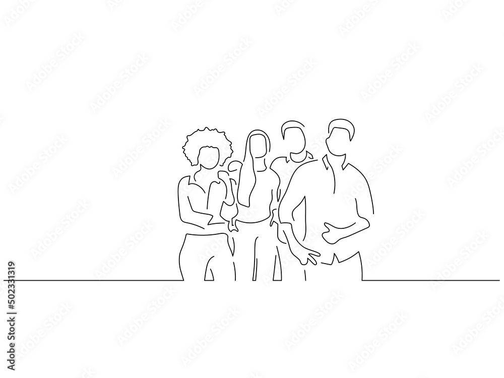 Company work team in line art drawing style. Composition of a group of business people doing their job. Black linear sketch isolated on white background. Vector illustration design. Company work team in line art drawing style. Composition of a group of business people doing their job. Black linear sketch isolated on white background. Vector illustration design.
