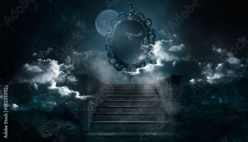 Staircase to the top, old m...