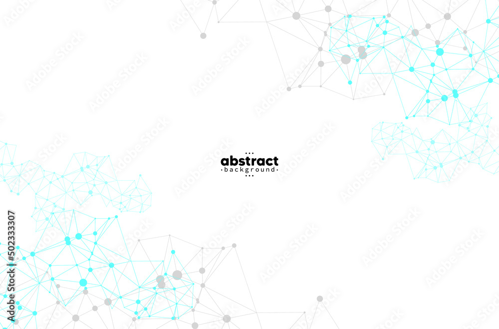 abstract line connect with color dots on white background use for food drinking product label technology advertisement and presentation website template vector eps.