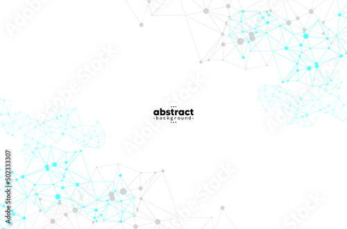 abstract line connect with color dots on white background use for food drinking product label technology advertisement and presentation website template vector eps.