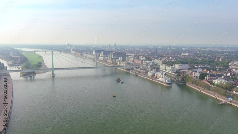 Cologne, Germany: Aerial view of modern European city on river Rhine - landscape panorama of North Rhine-Westphalia from above
Cologne, Germany: Aerial view of modern European city on river Rhine - landscape panorama of North Rhine-Westphalia from above