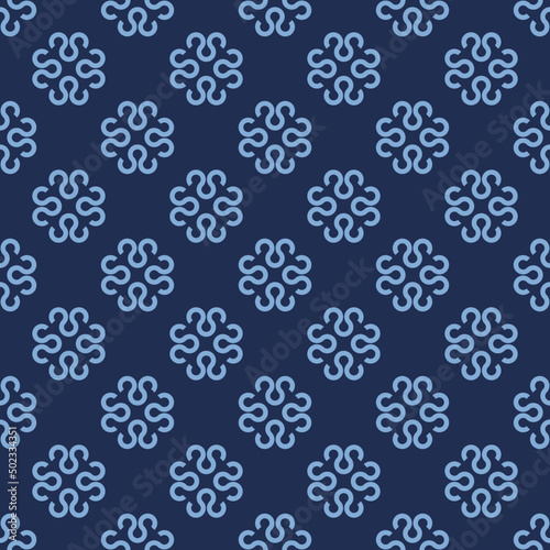 monochrome geometric floral fabric pattern 