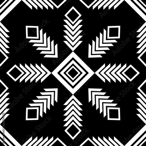 black white asian ethnic geometric