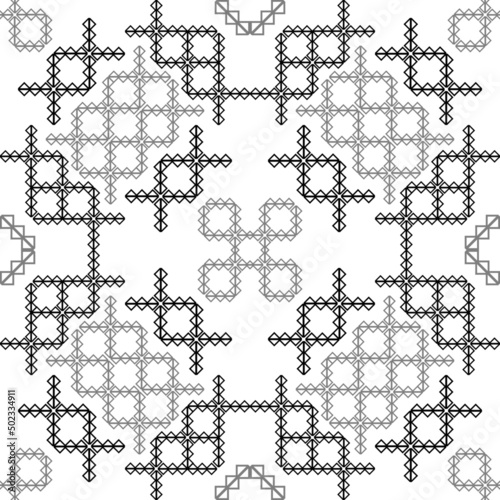 black white ethnic geometric tribal fabric pattern     