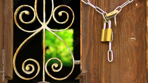 Chained and with padlock secured doors.
