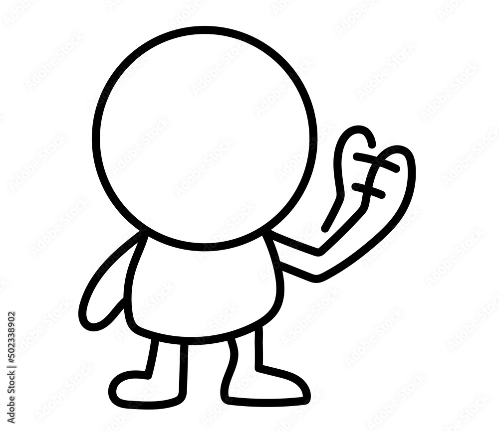 It is an illustration of a two-headed white person bye-bye. It is an illustration of a two-headed white person bye-bye.
