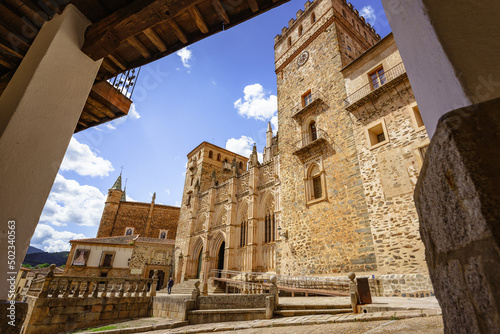 Bild auf Leinwand Real Monasterio de Guadalupe in Extremadura, Spain is a Religious Catholic build