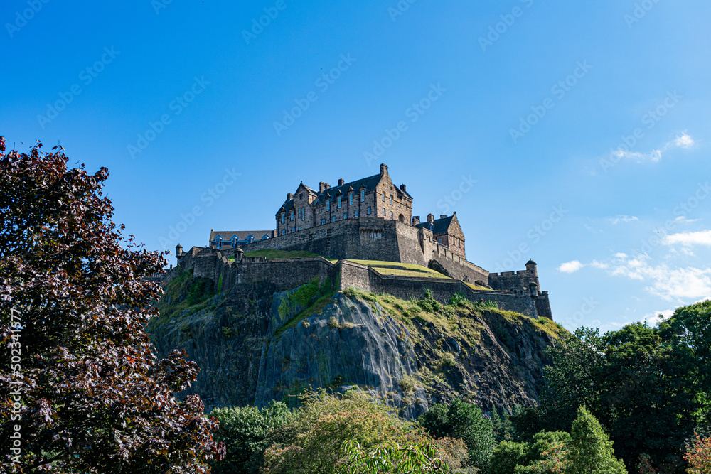 Edinburgh Castle Under Blue Skies