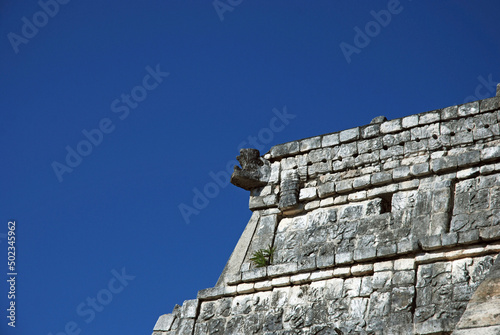 Chichen-Itza pyramid detail photo