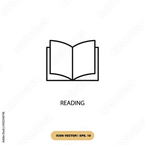 reading icons  symbol vector elements for infographic web