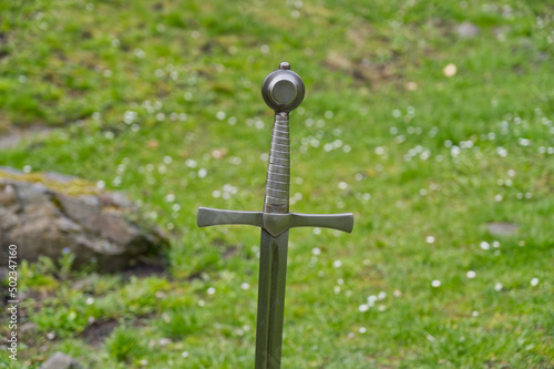 Sword hilt detail, historical object from the battle