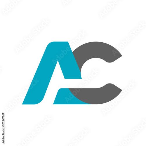AC text logo concept vector illustration 