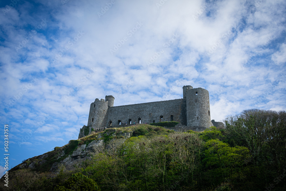 Looking Up At Harlech Castle