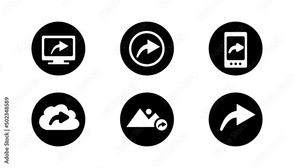 Big set with share icon isolated on white background. Big set with share icon isolated on white background.
