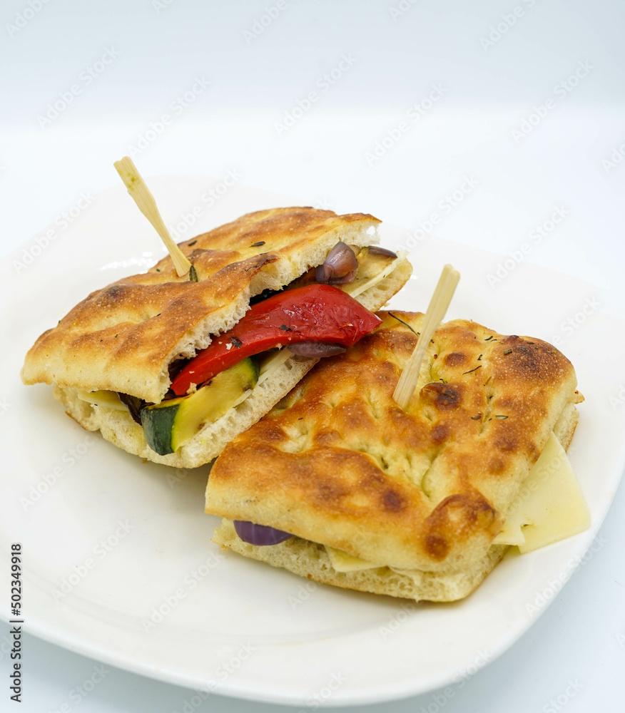  sandwich vegetal de pan de chapata 