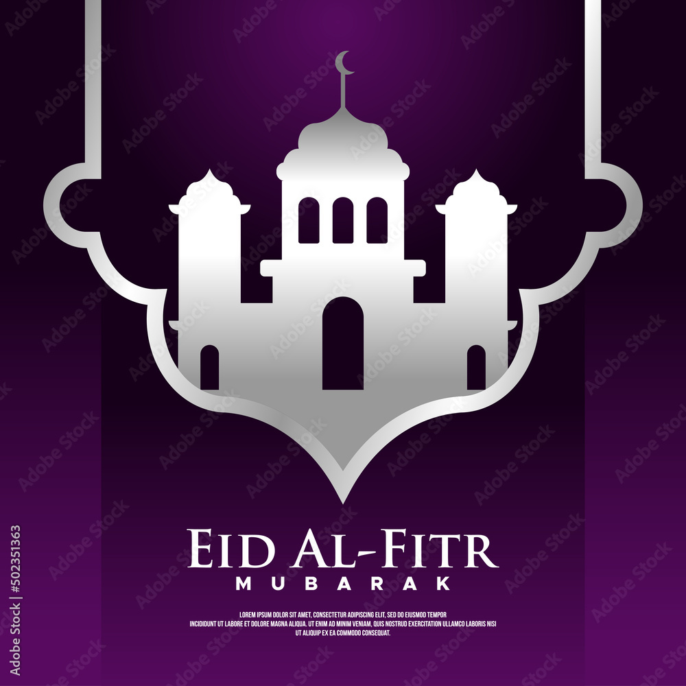 Eid Al Fitr Design Background For Greeting Moment