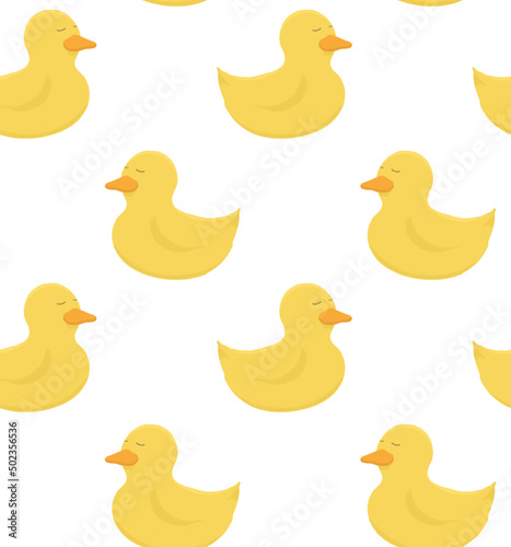 Yellow bath duck pattern ba...