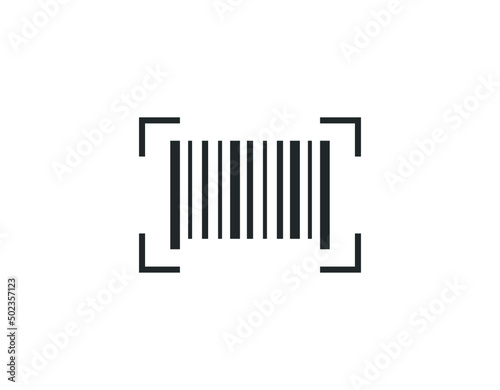 Barcode icon vector illustration. Linear symbol with thin outline. The thickness is edited. Minimalist style. Exclusive quality of execution in material design.
