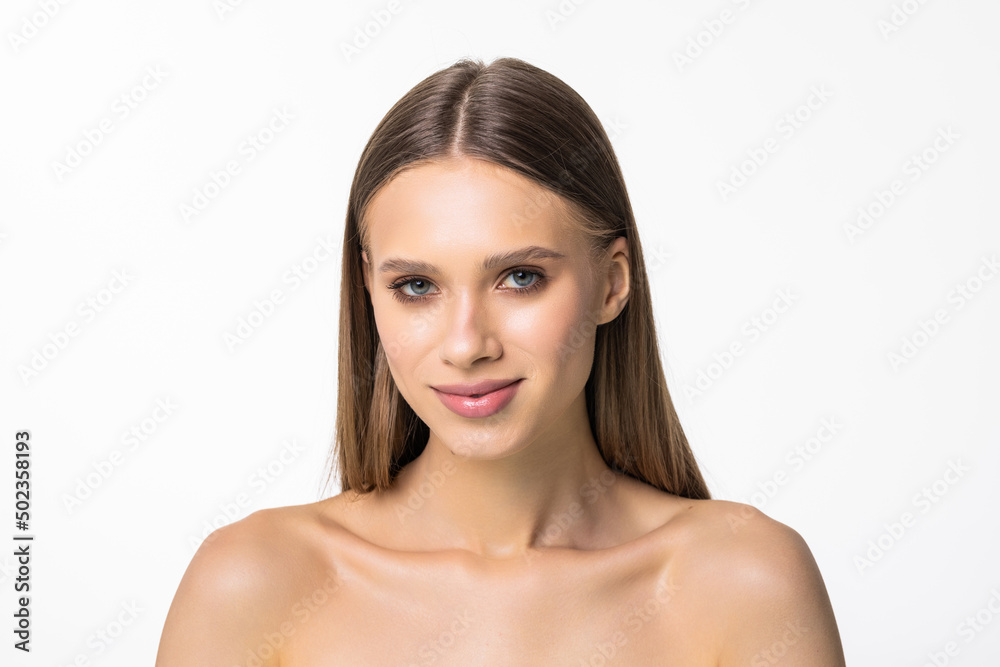 Beautiful woman female skin care healthy hair and skin close up face beauty portrait Beautiful woman female skin care healthy hair and skin close up face beauty portrait