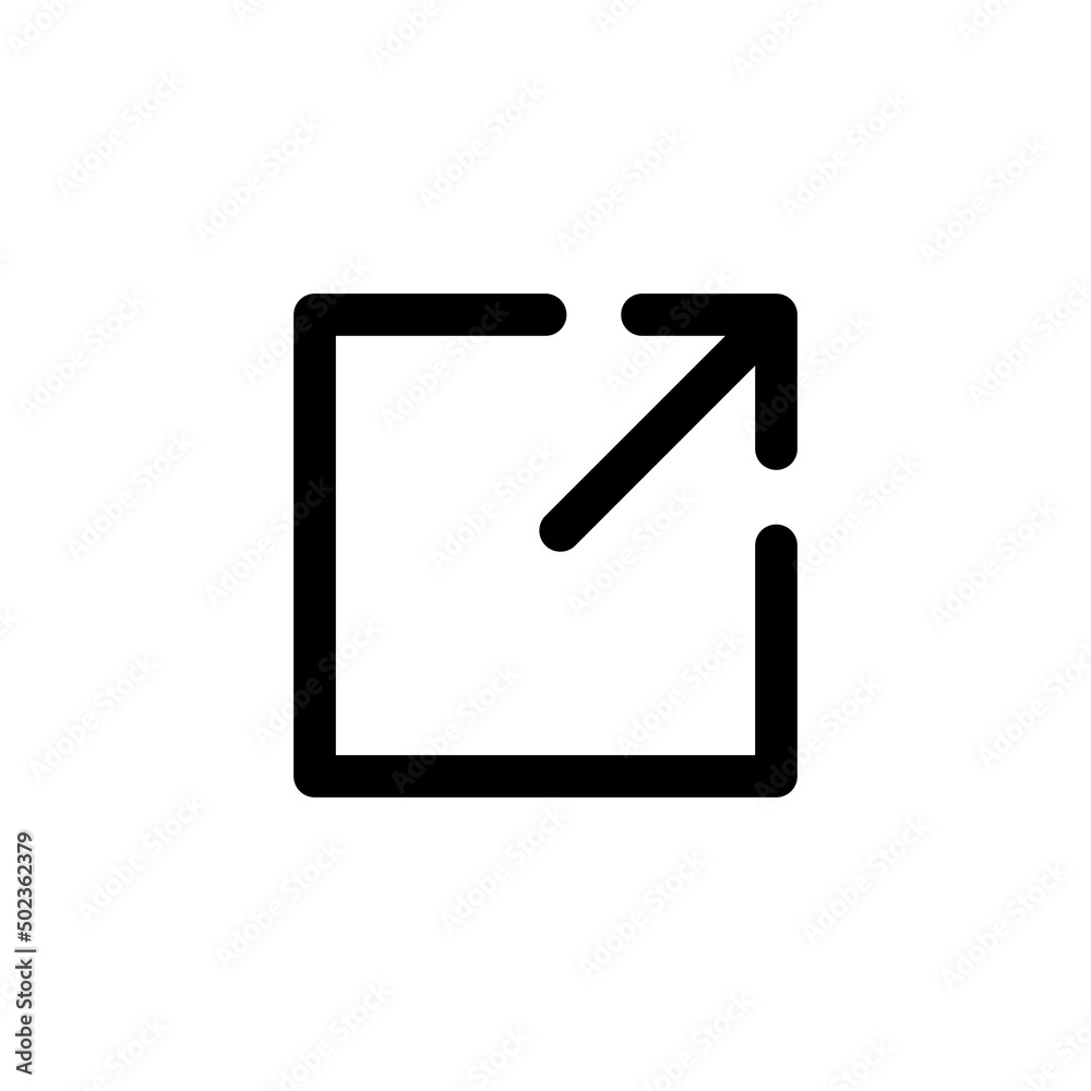 Open page arrow vector icon