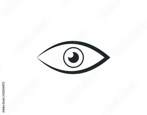 Eye icon vector. Linear style sign for mobile concept and web design. Eye symbol illustration.