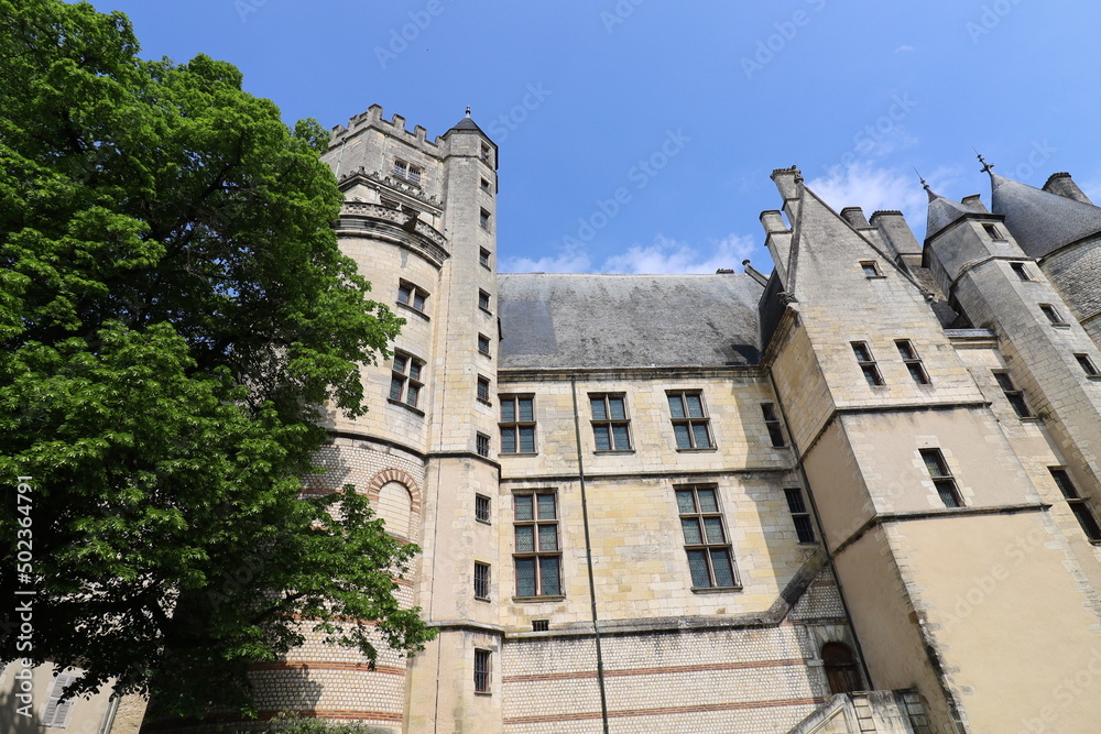 Le palais Jacques Coeur, vue de l'extérieur, ville de Bourges, département du Cher, France