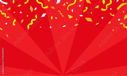 カラフル・可愛い紙吹雪のベクターフレーム素材	
