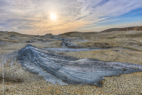Mud volcanoes in the mounta...