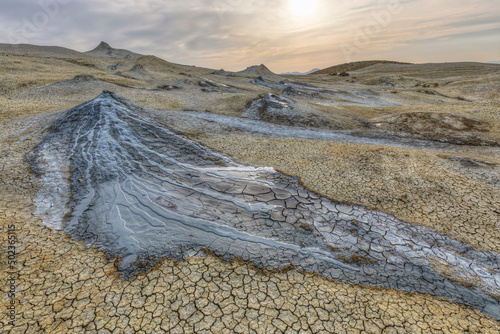Mud volcanoes in the mounta...