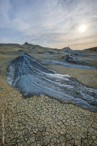 Mud volcanoes in the mounta...