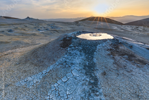 Mud volcanoes in the mounta...