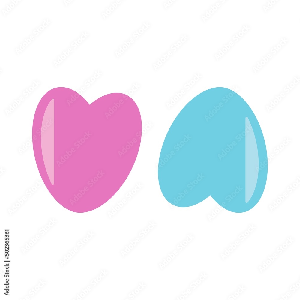 hearts colored vector isolated icon