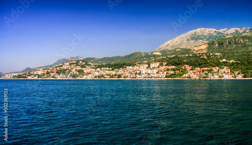Fototapeta Naklejka Na Ścianę i Meble -  Adriatic sea and bay of Kotor in Montenegro