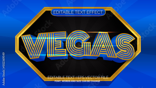 Editable text effect - las vegas text style concept