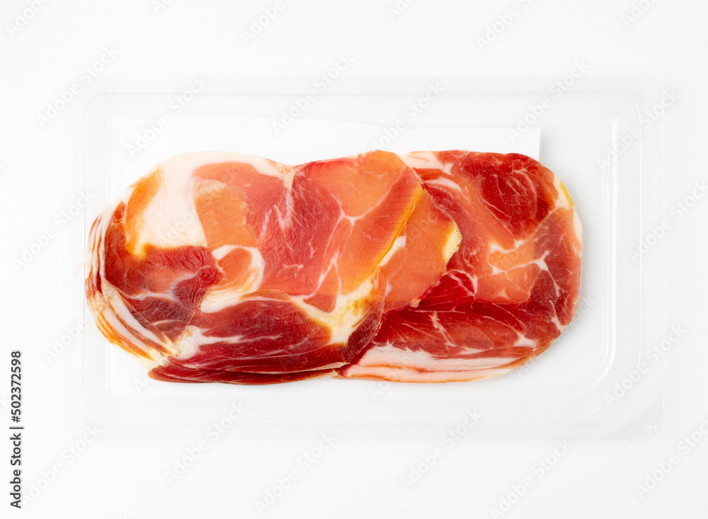 Slices of Prosciutto, Spanish Jamon Cut, Parma Ham Slices of Prosciutto, Spanish Jamon Cut, Parma Ham