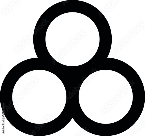 Three rings or three circles icon