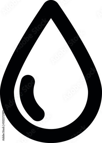 Water Drop Icon black vector