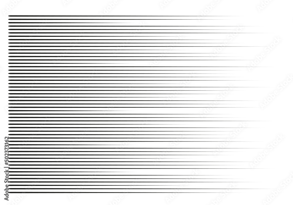  Design element, motion effect signs. Speed lines. Black lines on white background. Vector illustration.