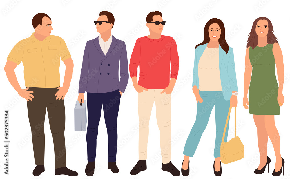Fototapeta premium people flat design , isolated on white background, vector