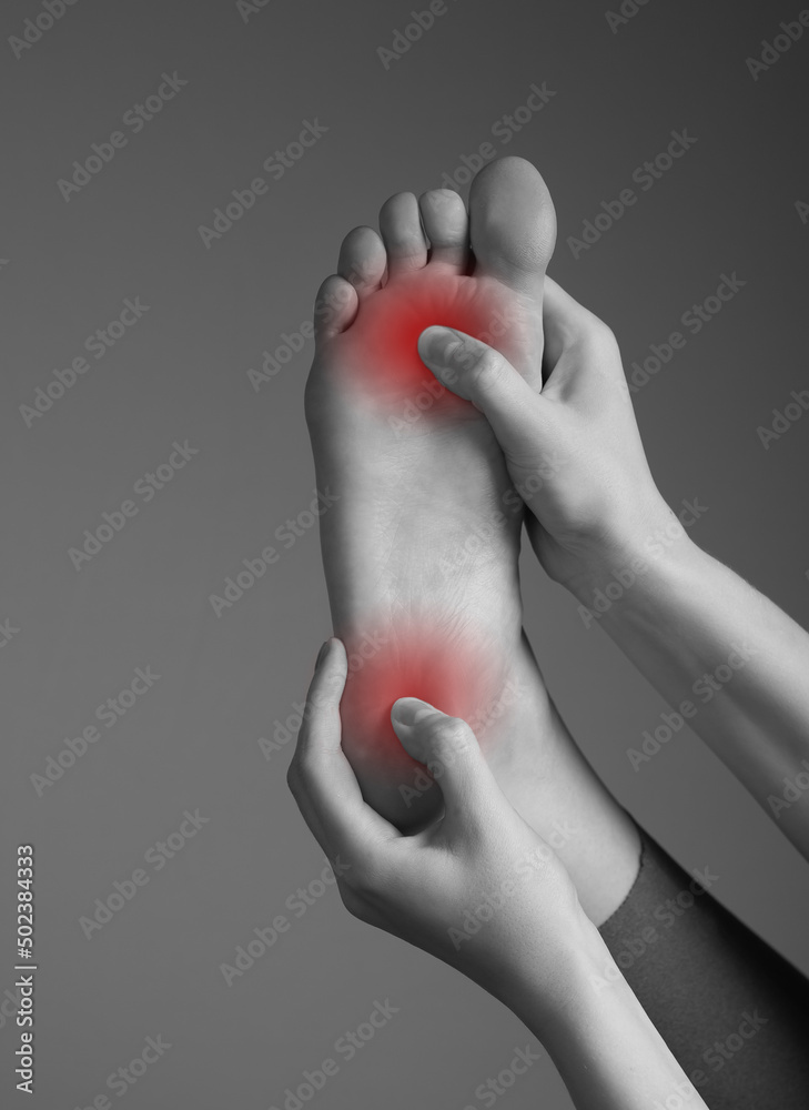 Toe and heel pain caused by plantar fasciitis, arthritis, diabetes, tendinitis, spurs, bruise