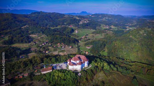 Aerial view of Stari tabor Castle, Stari Tabor, Croatia. photo