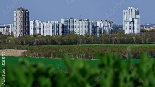 Residential buildings in the Gropiusstadt locality in the Berlin borough of Neukolln photo