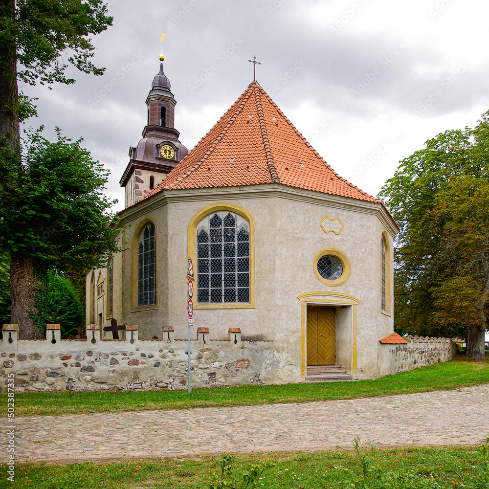 Baroque Village Church of Nehringen, Mecklenburg-Western Pomerania, Germany