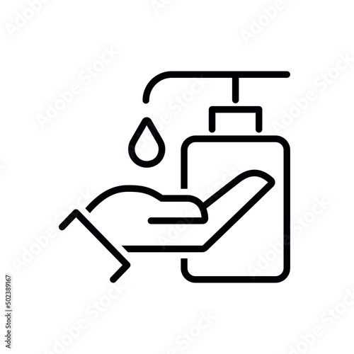 Hand Sanitizing and Cleaning Concept Vector Icon