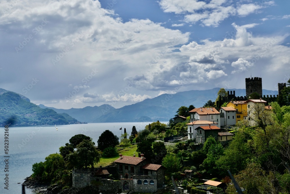 The medieval village of Santa Maria Rezzonico, Lake Como, Italy