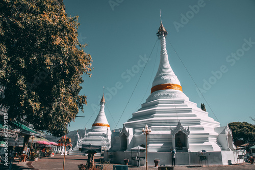 Wat Phrathat Doi Kongmu temple in Mae Hong Son, Thailand photo